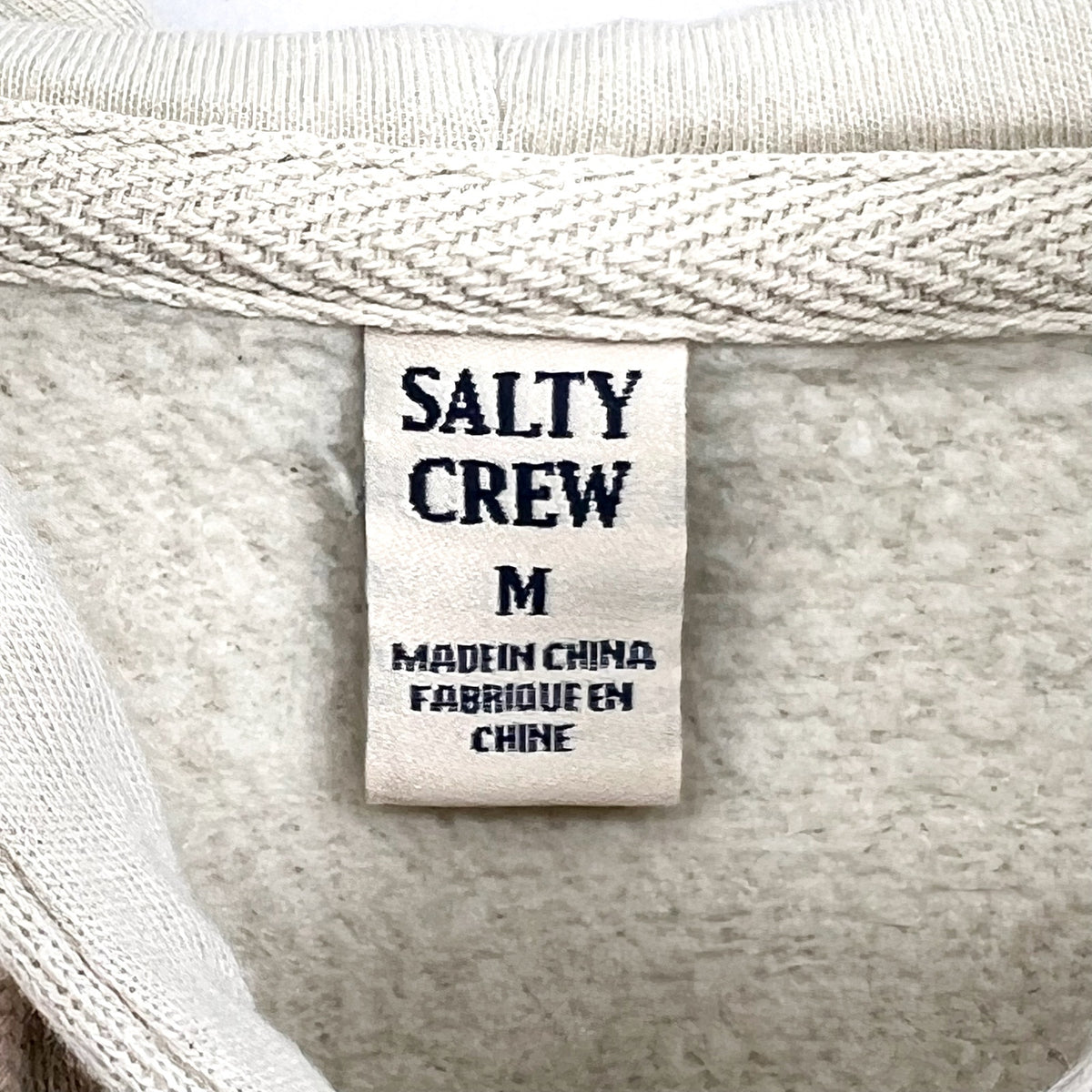 SALTY CREW Women's Salty Crew Hopper Crew Hoodie Medium Off White Sweatshirt NWT