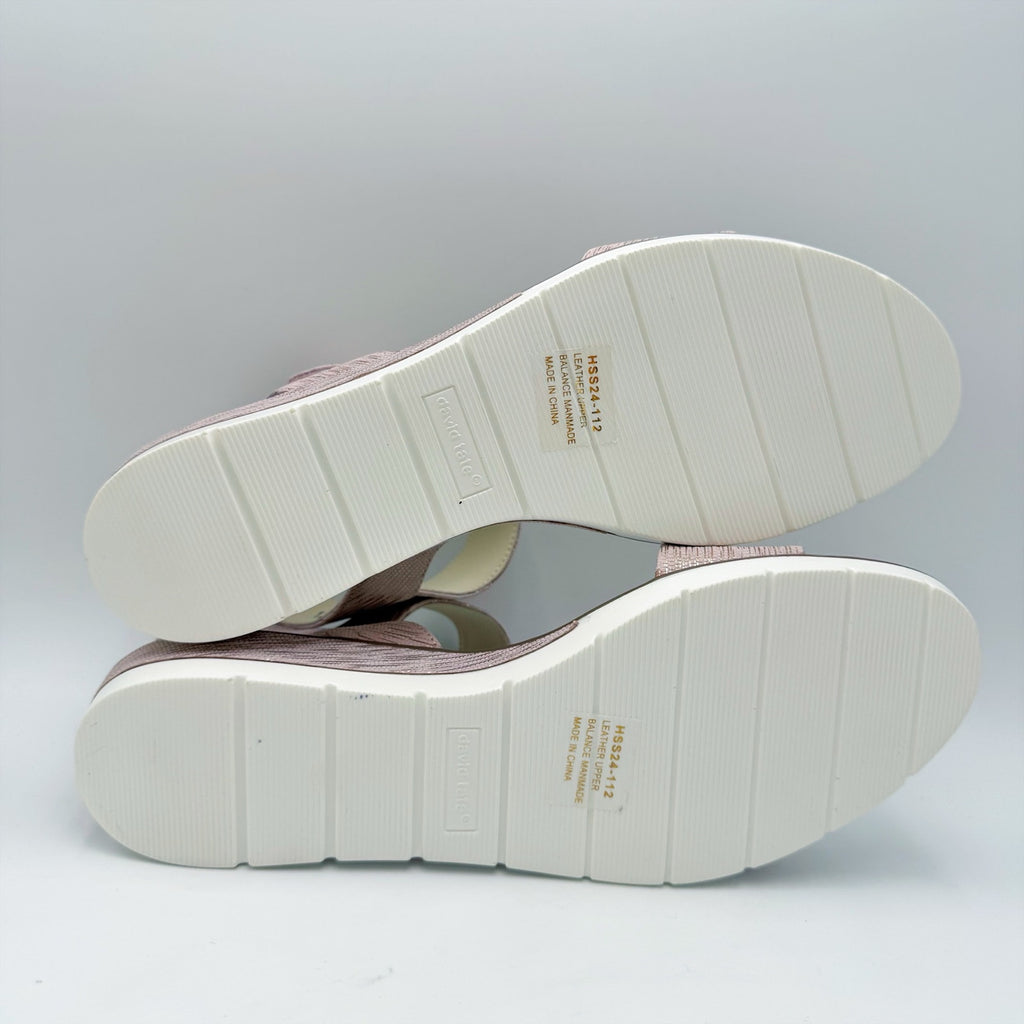 David Tate Womens Scala Sandals Size 12 M Pink Leather NWOB