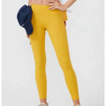OUTDOOR VOICES Women's Snacks 7/8 Leggings XS Yellow Cider Mini Sidepack NWT