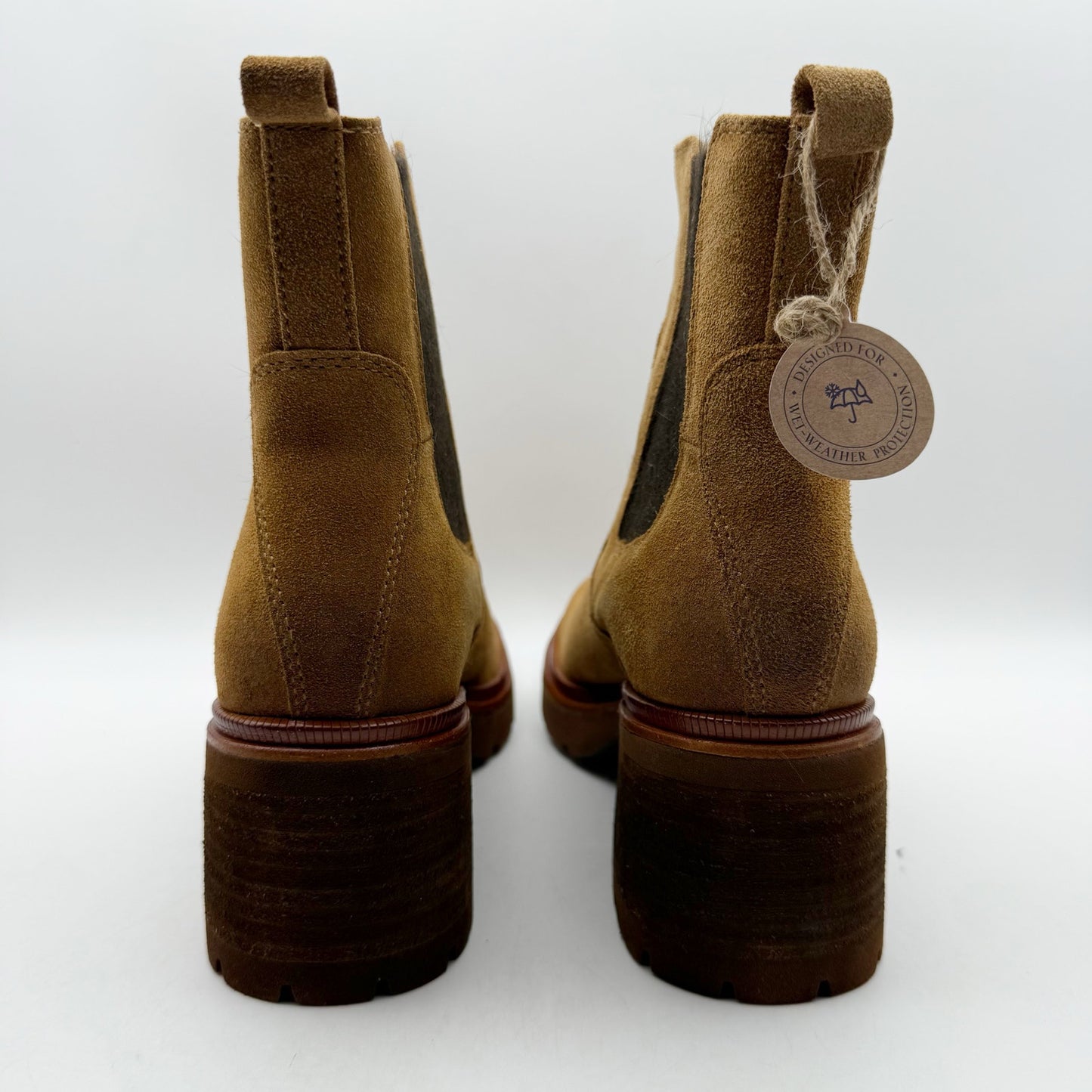 Sofft Womens Jordie Chelsea Boots US 7 M Brown Waterproof Leather Pull On NIB