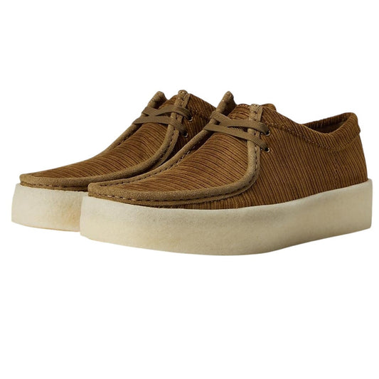 Clarks Mens Wallabee Cup Moccasin Loafers US 13 M Tan Corduroy Nubuck NIB