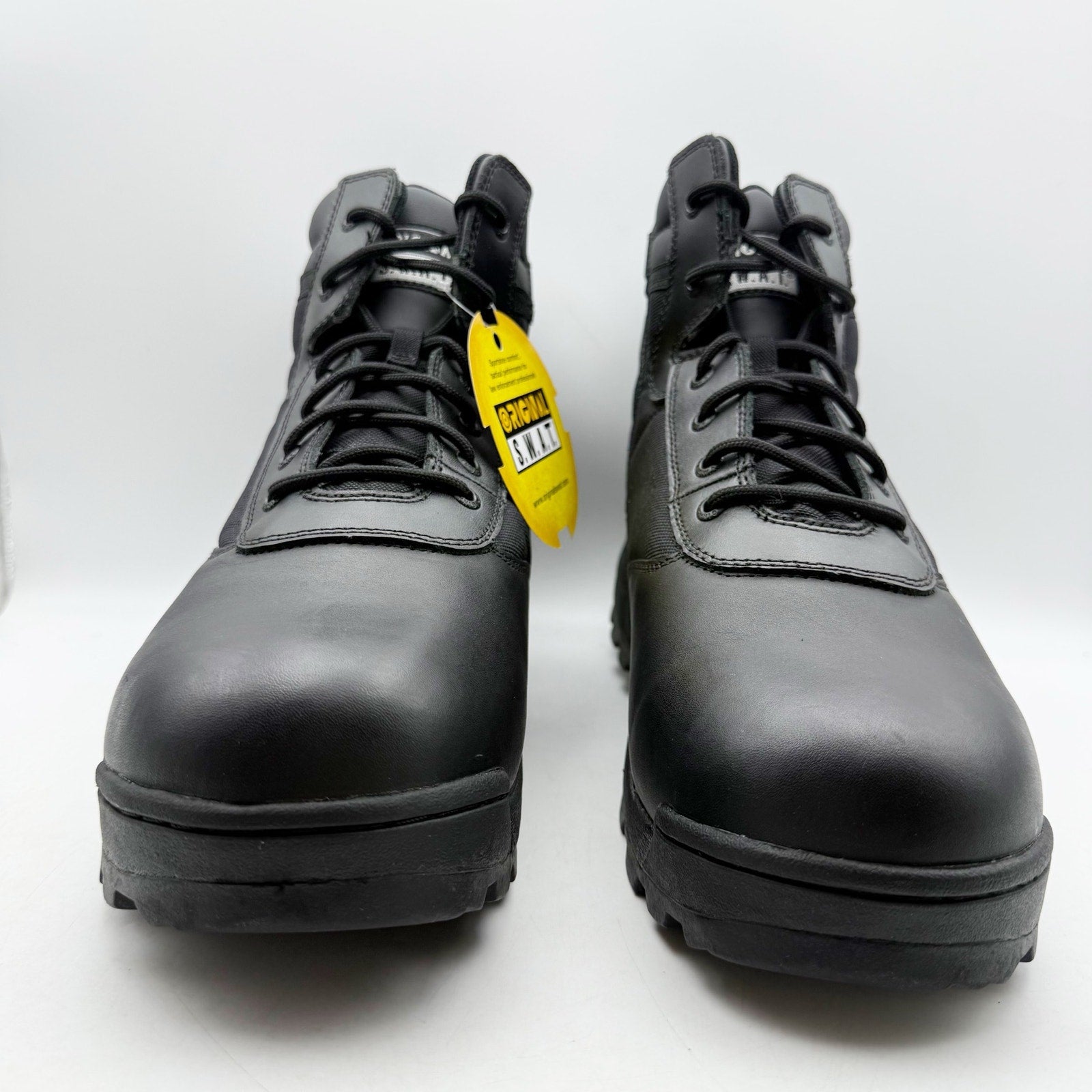 Original S.W.A.T. Mens Classic 6" Boots US 15 Wide Black Side-Zip SR NIB