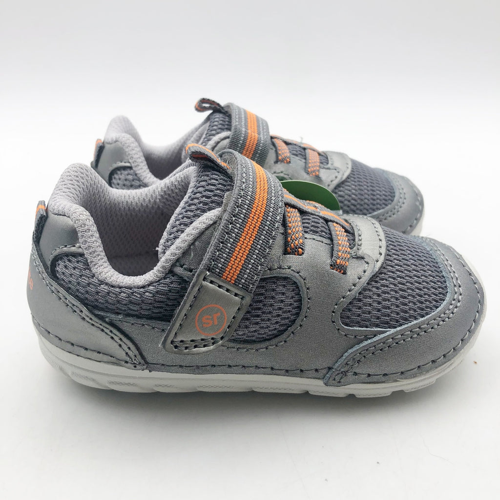 Stride Rite Baby Boys Sneaker SM Turbo Size 3 Wide Shoes Grey NIB