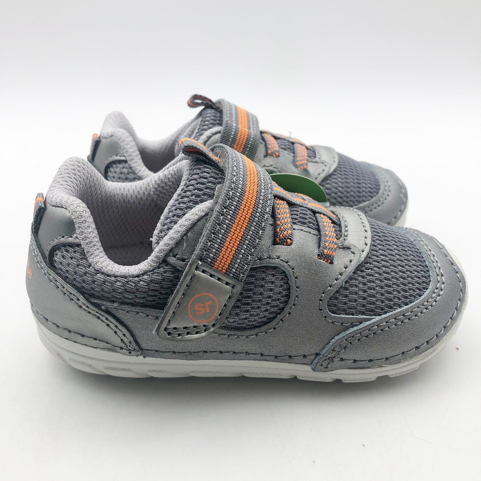 Stride Rite Baby Boys Sneaker SM Turbo Size 3 Wide Shoes Grey NIB