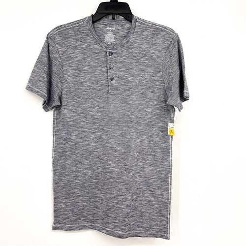 ABOUND Men's Jersey Slub Henley Tee XS Navy Blue White Short Sleeve Cotton NWT