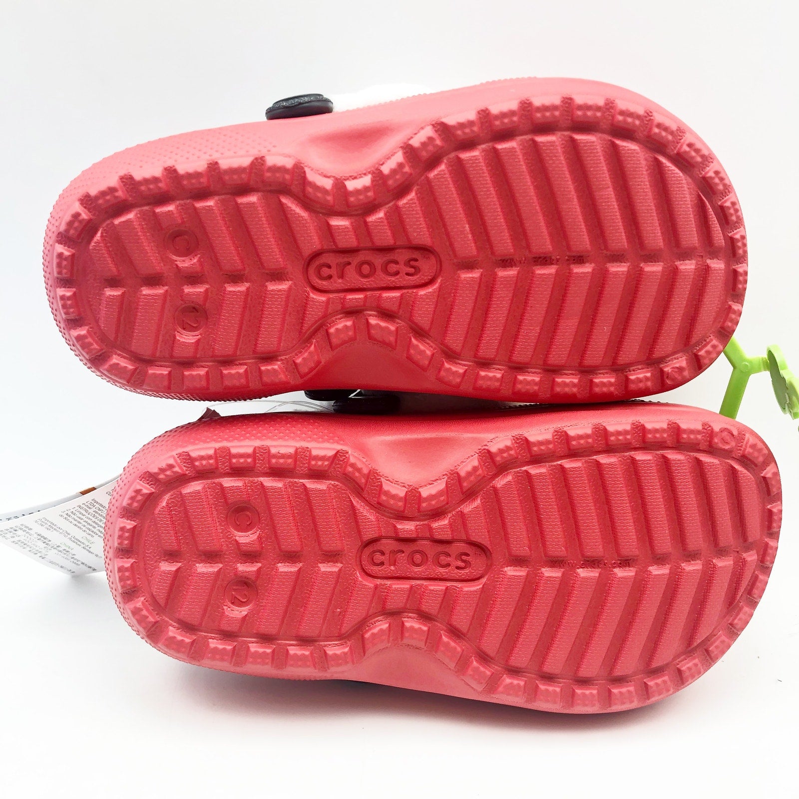 Crocs Little Kids Santa Classic Clogs Size C 12 Festive Red White Black NWT