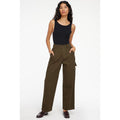 LACAUSA Women's Aiden Trouser Jeans Size 2 Green Brown Nori Wash Mid Rise NWT