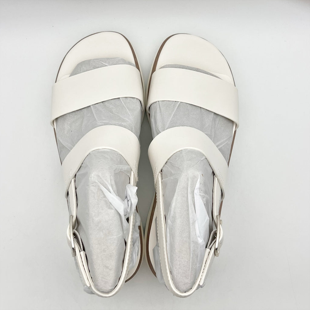 Naturalizer Womens Darry-Sling Sandals Size 8.5 M White Leather Lug Sole NIB