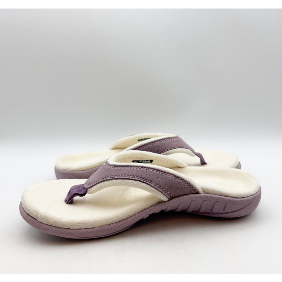 Spenco Womens Yumi Cozy Slipper Flip Flop Size 7 Plush Faux Fur Purple NIB