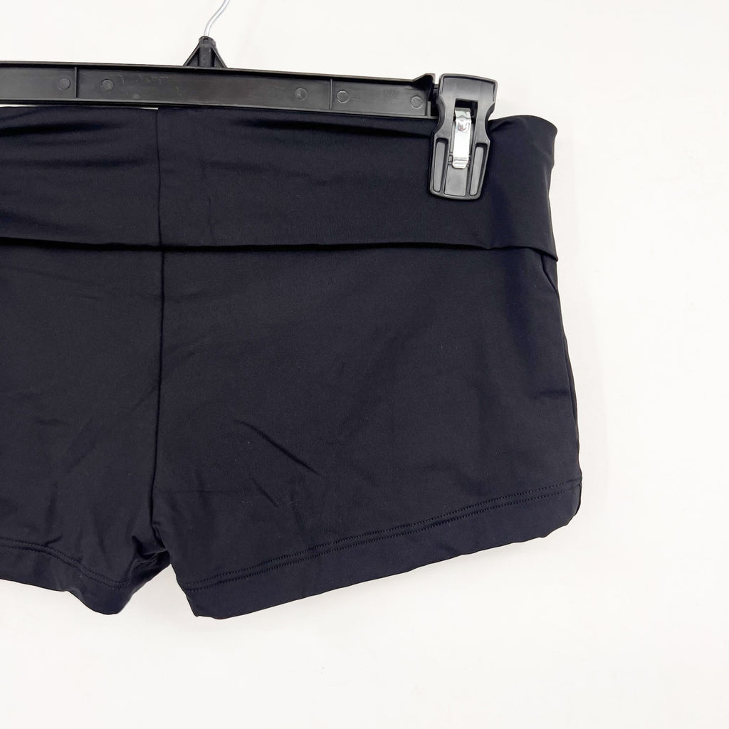 SEAFOLLY Women's Roll Top Boyleg Swim Bottom Size 10 Black NWT
