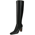 Franco Sarto Womens Bowman Knee High Boots US 11 Wide Black Faux Leather NIB