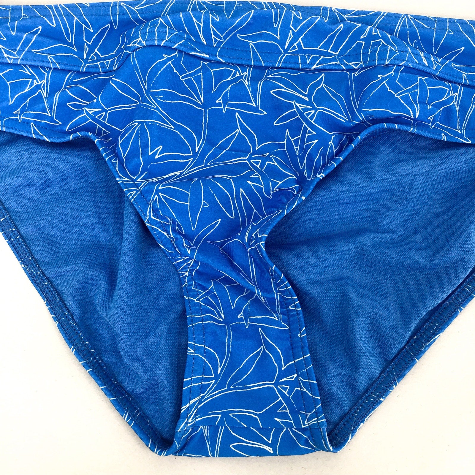 PRANA Women's Ramba Bikini Bottom Large Blue Floret Print UPF 50 NWT