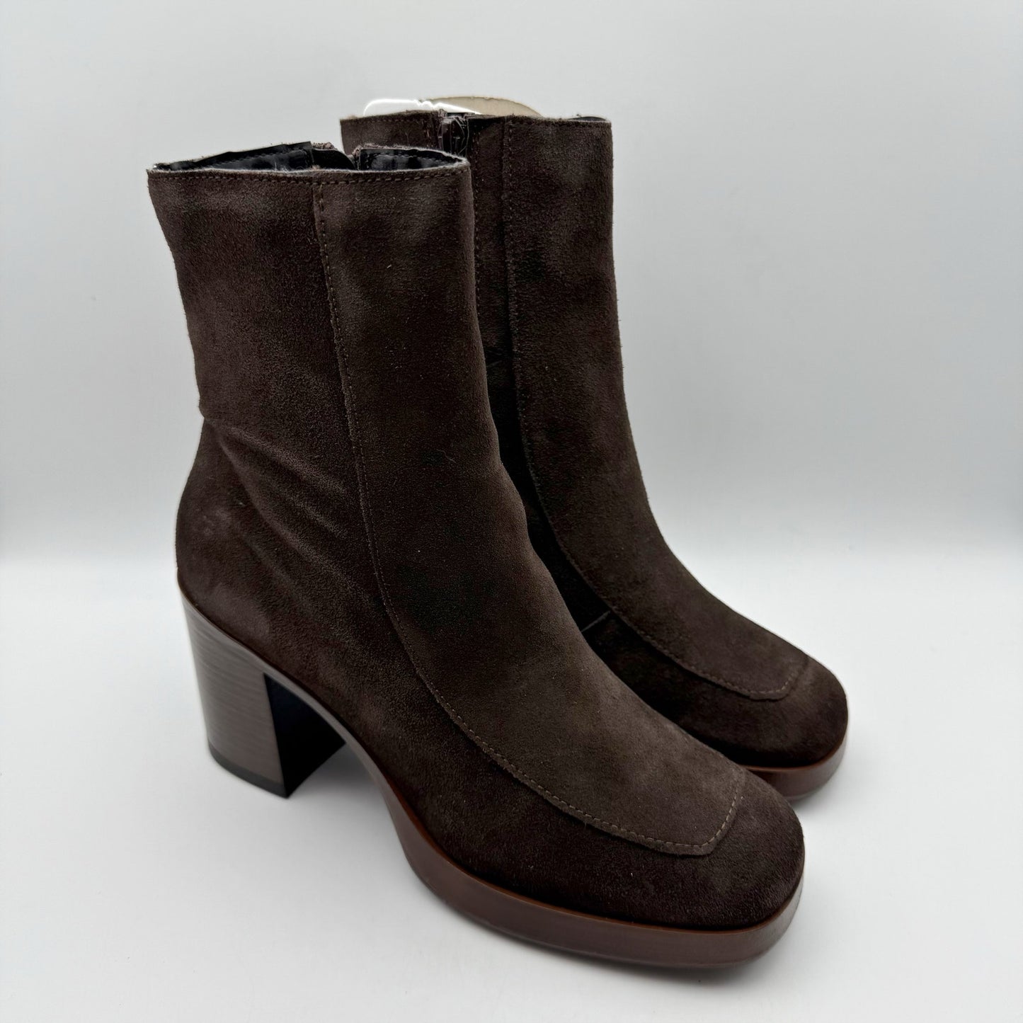 Eric Michael Womens Alice Ankle Boots EU 39 US 8.5-9 M Brown Nubuck Leather NWOB