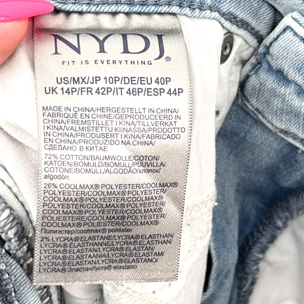NYDJ Womens Margot Girlfriend Jeans Size 10 PETITE Kingston Blue NWT