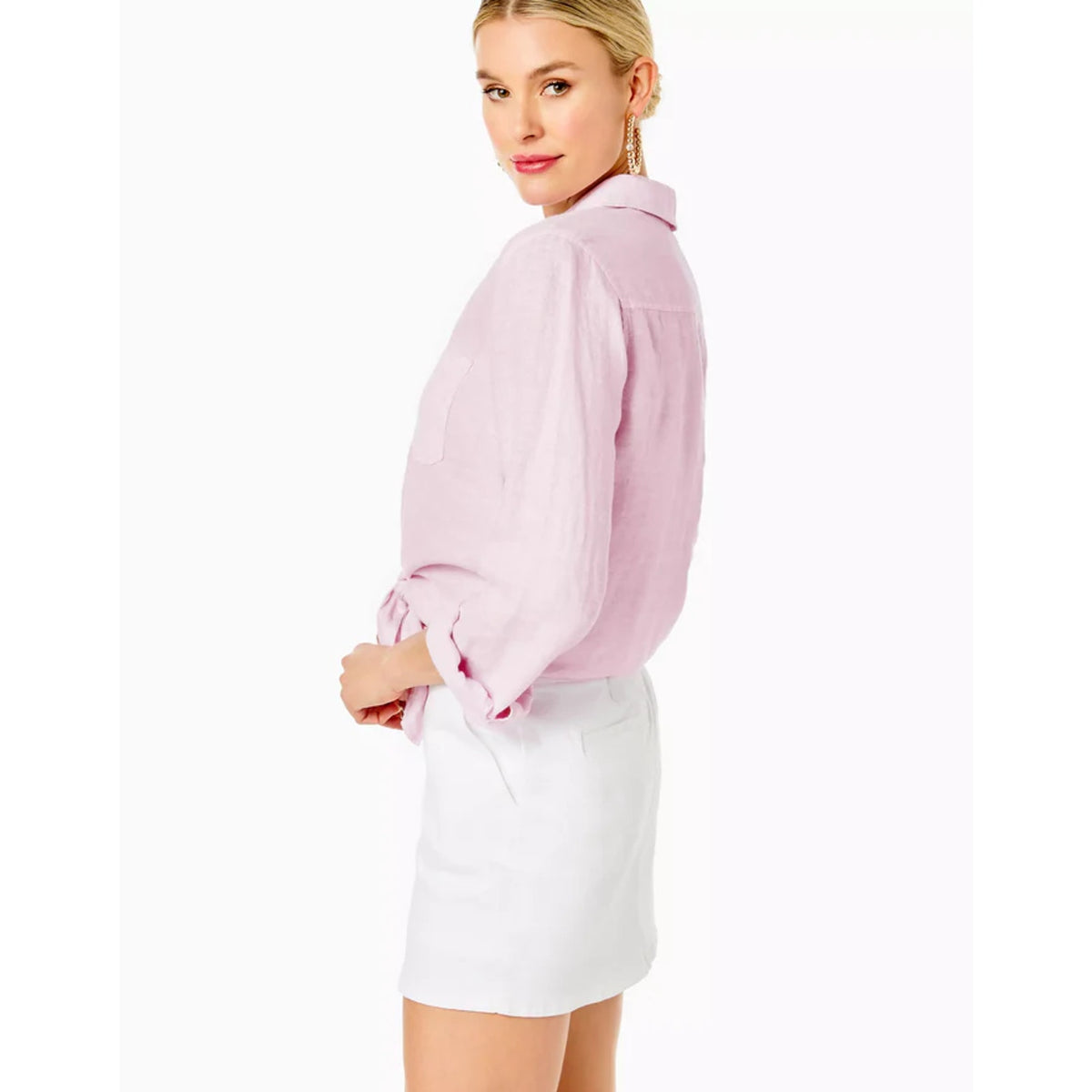 LILLY PULITZER Womens Colette Denim Skort Size 00 Resort White Stretch NWT