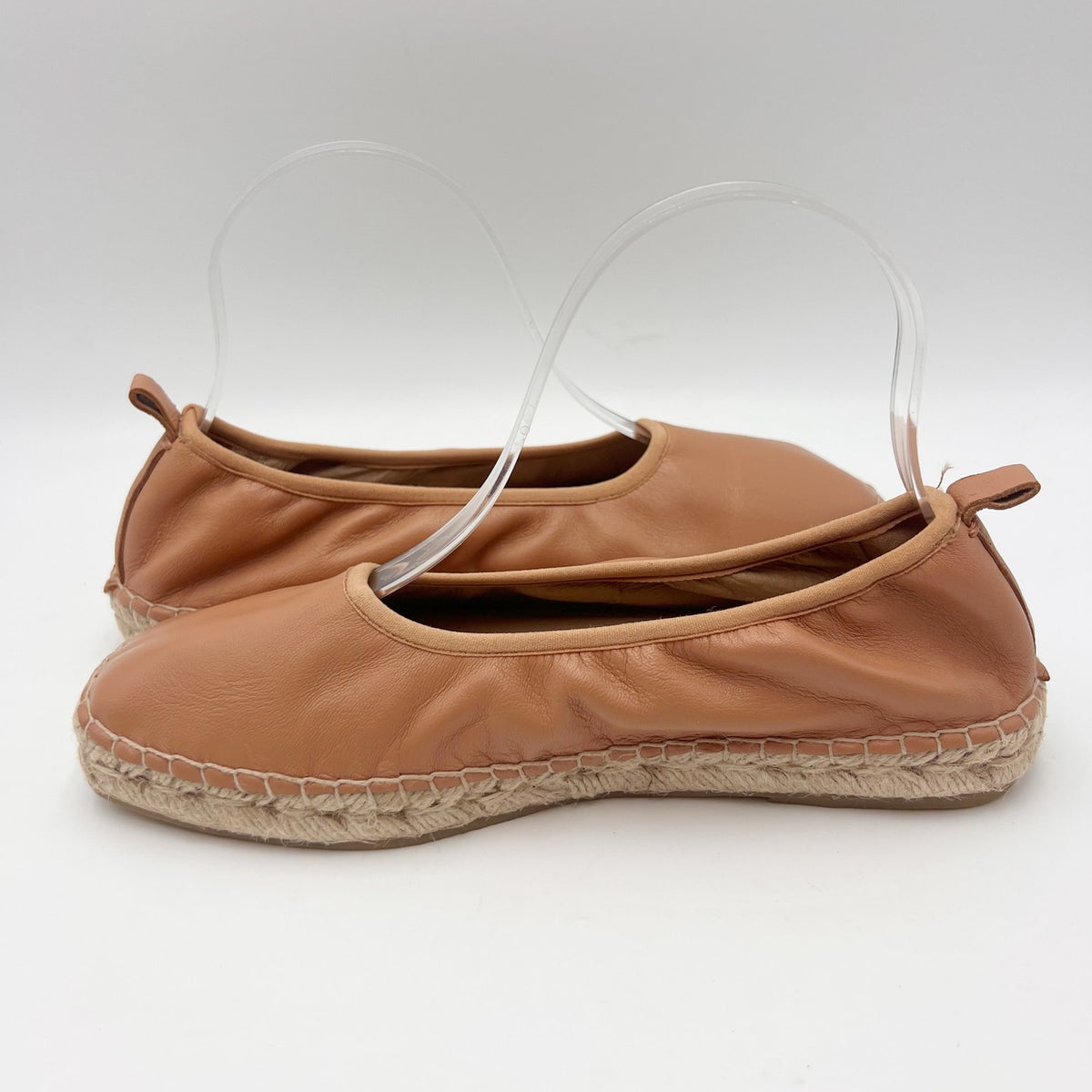 Andre Assous Womens Geneva Flats Size 7 Brown Leather Square Toe NWOB
