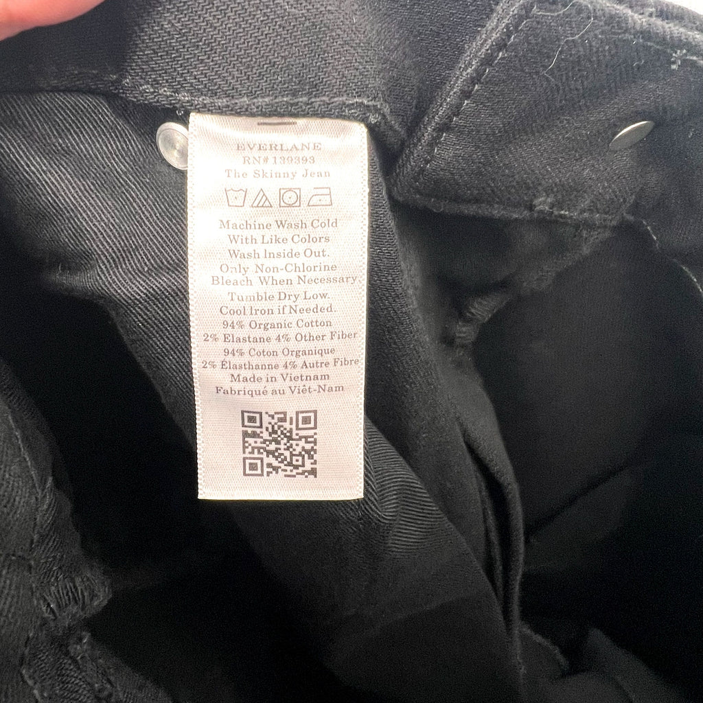 EVERLANE Men's Uniform Skinny Jeans 40x30 4-Way Stretch Organic Cotton Black NWT
