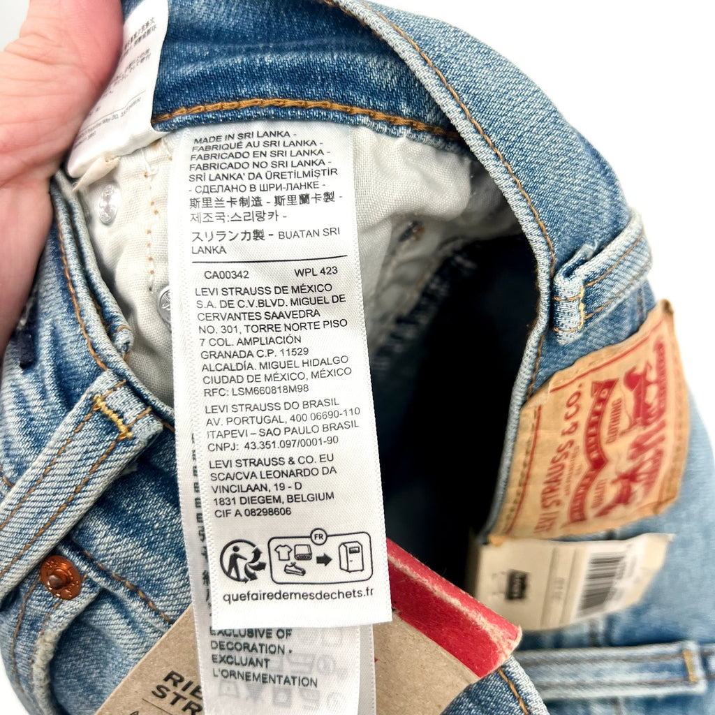 Levi's Womens Ribcage Straight Jeans 25x32 0 Blue Ringing Bells 79078-0017 NWT