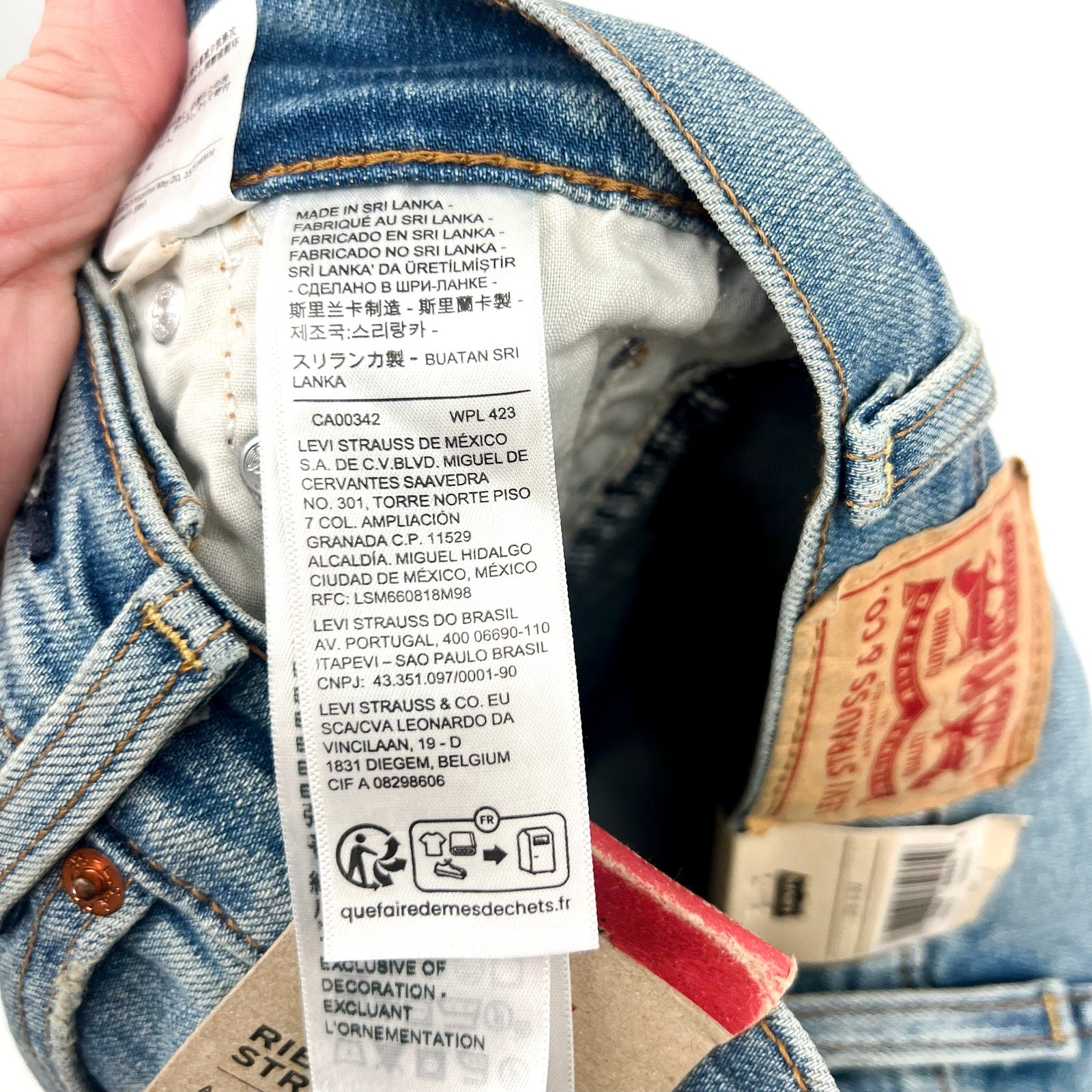 Levi's Womens Ribcage Straight Jeans 25x32 0 Blue Ringing Bells 79078-0017 NWT