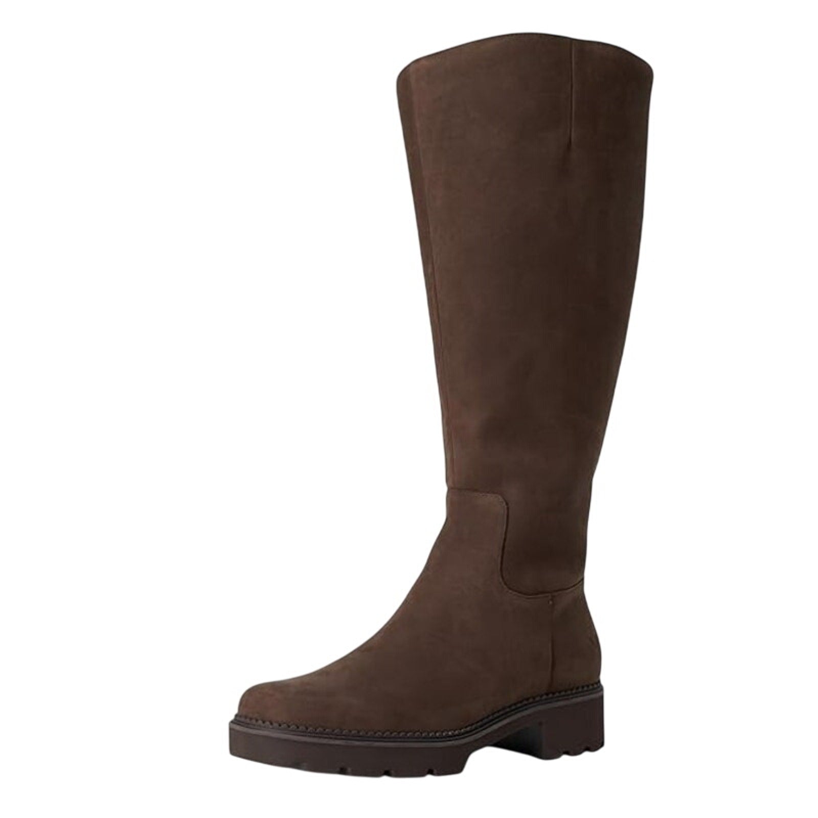 VIONIC Womens Fallbrook Knee High Boots US 8M Wide Calf Brown Leather NWOB