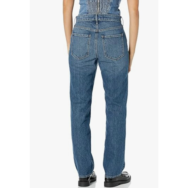 NYDJ Womens Brooke Loose Straight Jeans Size 28 US 6 Blue Sawyer High-Rise NWT