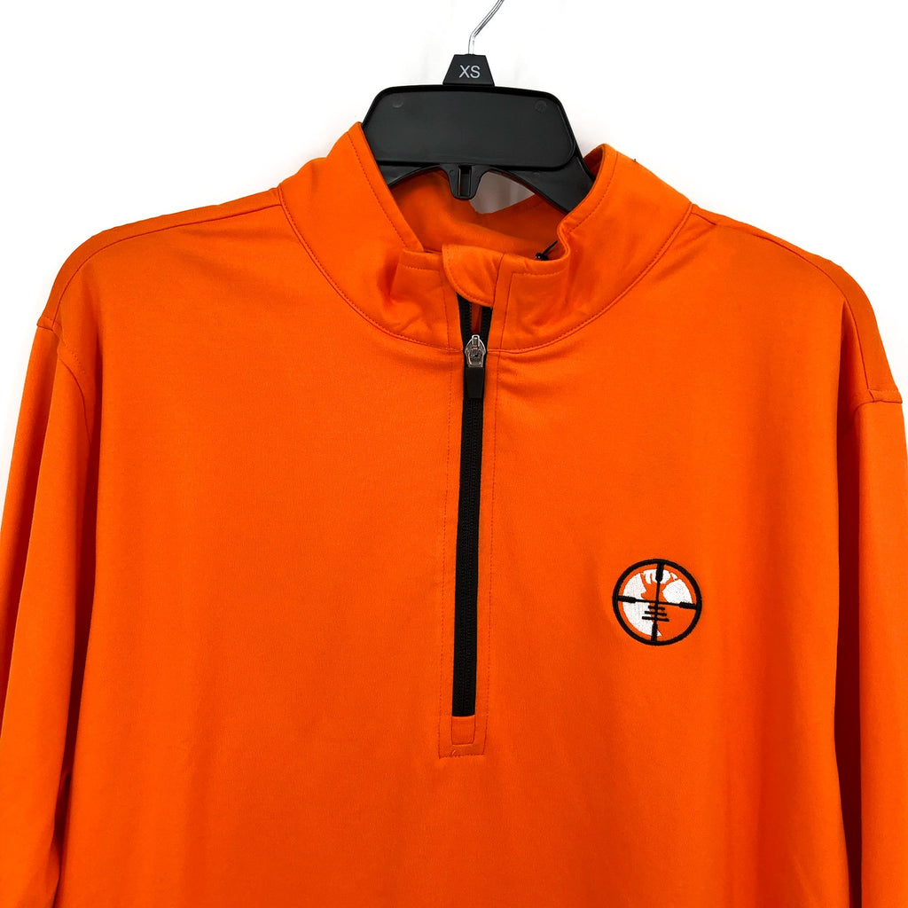 WAGGLE Mens Loosey Goosey Quarter Zip Pullover XXL Orange Long Sleeve Golf NWT