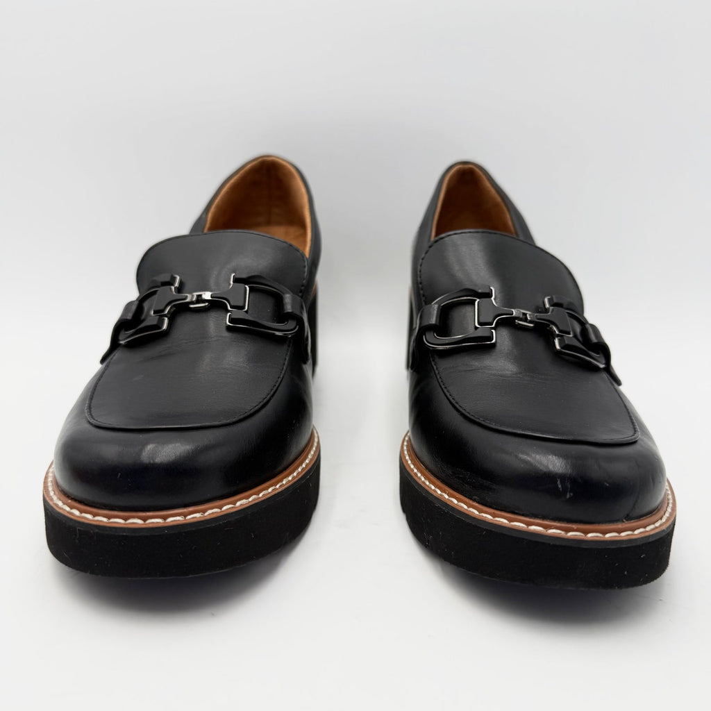 Naturalizer Womens Corrine Bit Platform Loafers Size 10 EU 41 Black NWOB