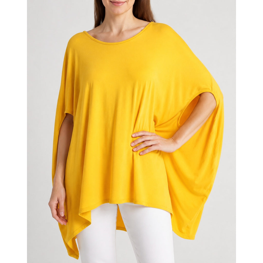 PATRIZIA LUCA Women's Oversized Caftan Tunic Top One Size Bright Yellow NWT