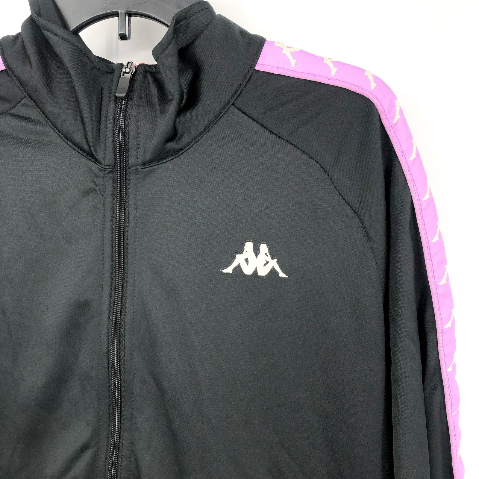 KAPPA Men's 222 Banda Anniston Athletic Jacket XXL Black Smoke Violet White NWT