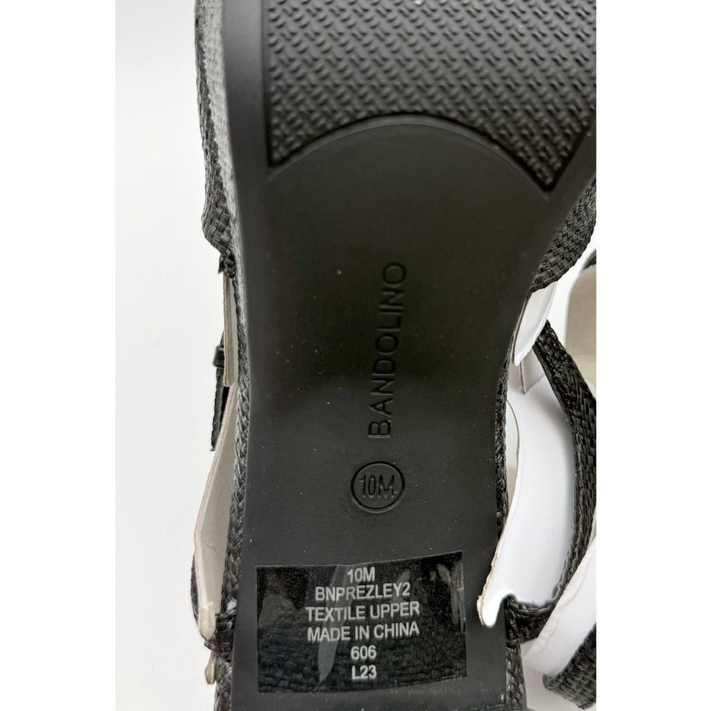 Bandolino Womens Prezley Heeled Sandals Size 10 M EU 40.5 Black Party NIB