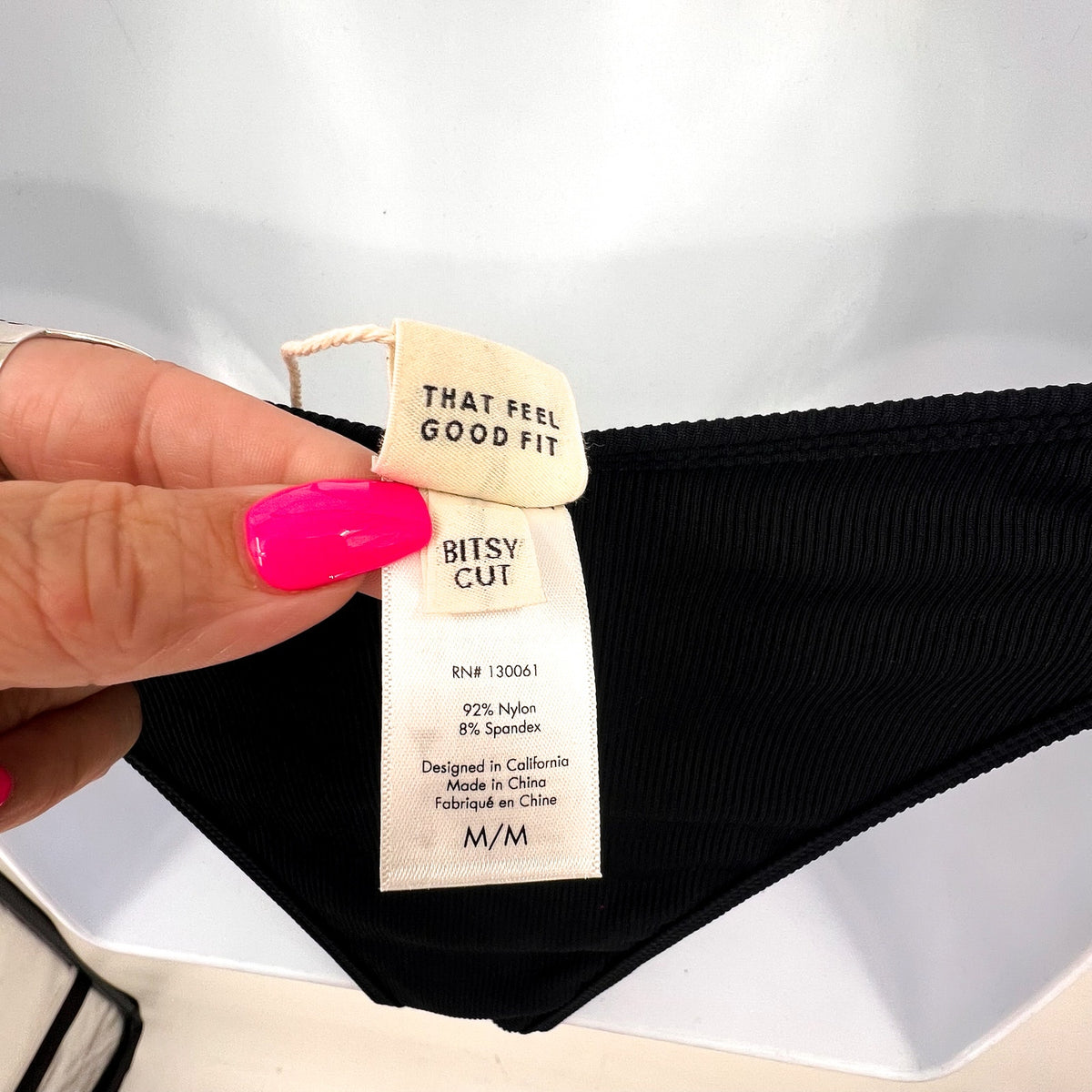 L*SPACE Bikini Siren Top & Dominic Bottom Bitsy Medium Black NWT