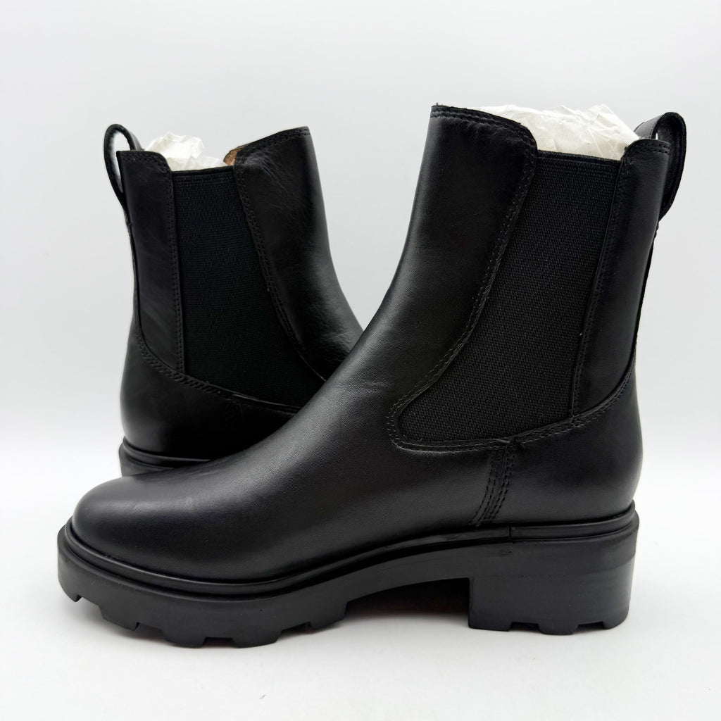 Madewell Womens The Bradley Chelsea Lugsole Boots Size 5.5 Black Leather NWOB