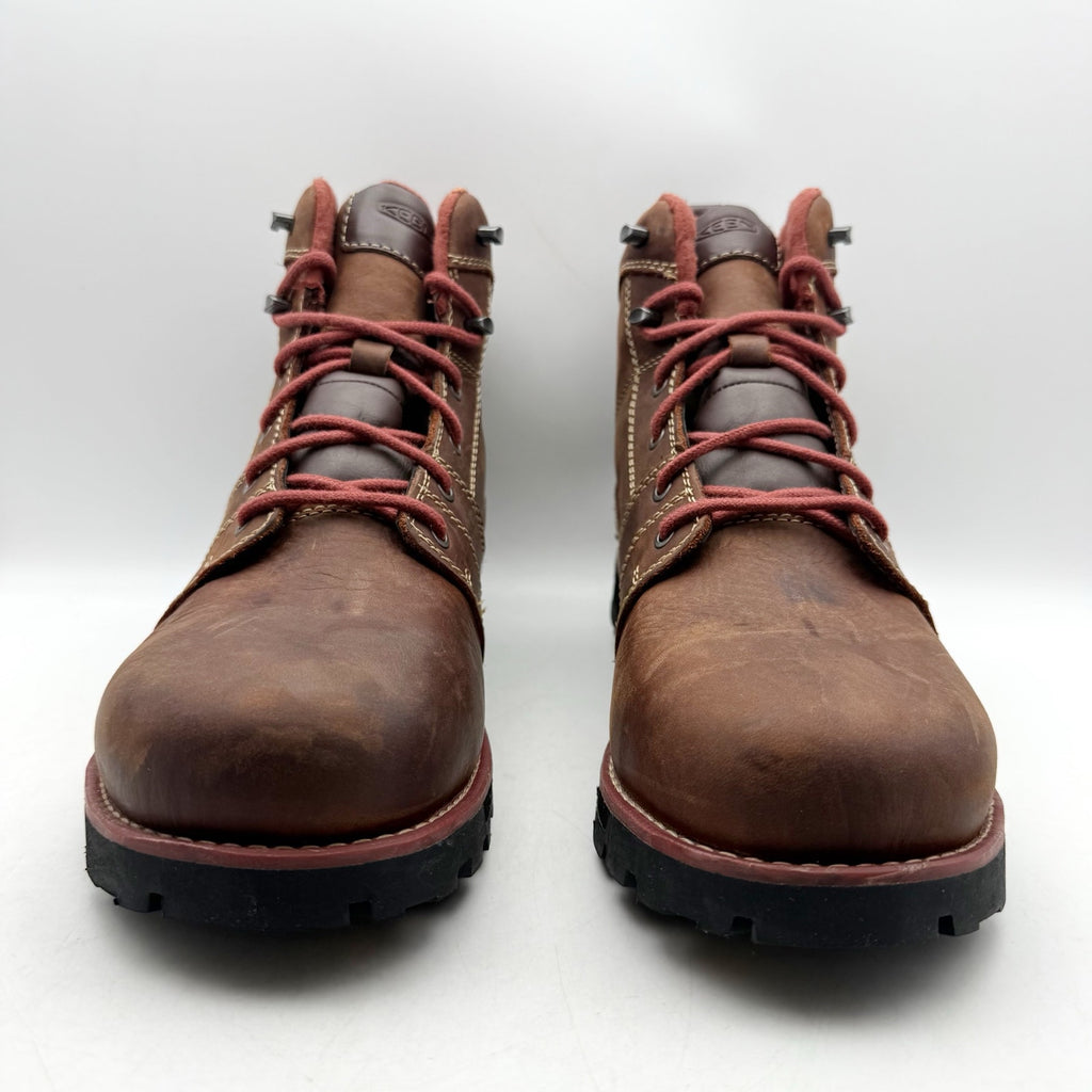 Keen Womens Seattle 6" Work Boot US 6.5 Red Brown Waterproof Aluminum Toe NIB
