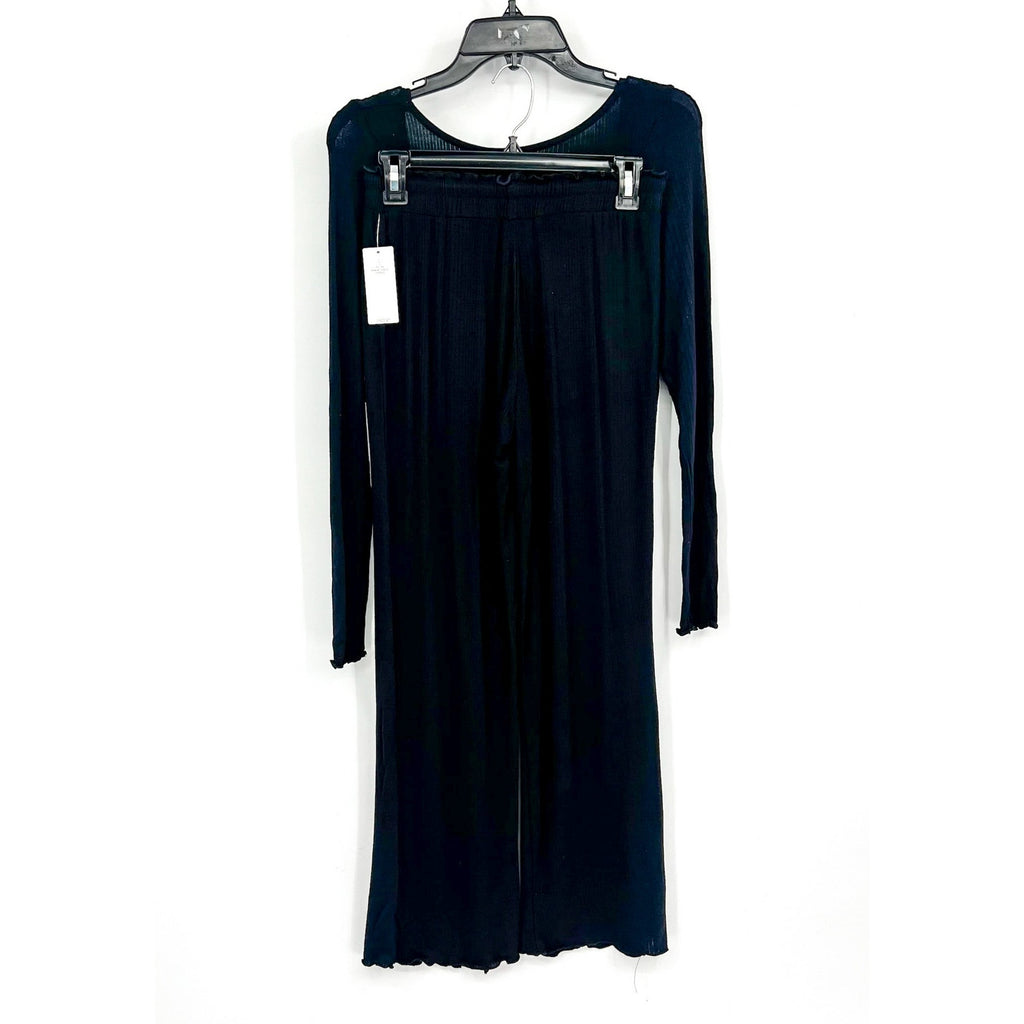 HONEYDEW Women's Dreamland Lounge Rib Pajamas Set Small Black NWT