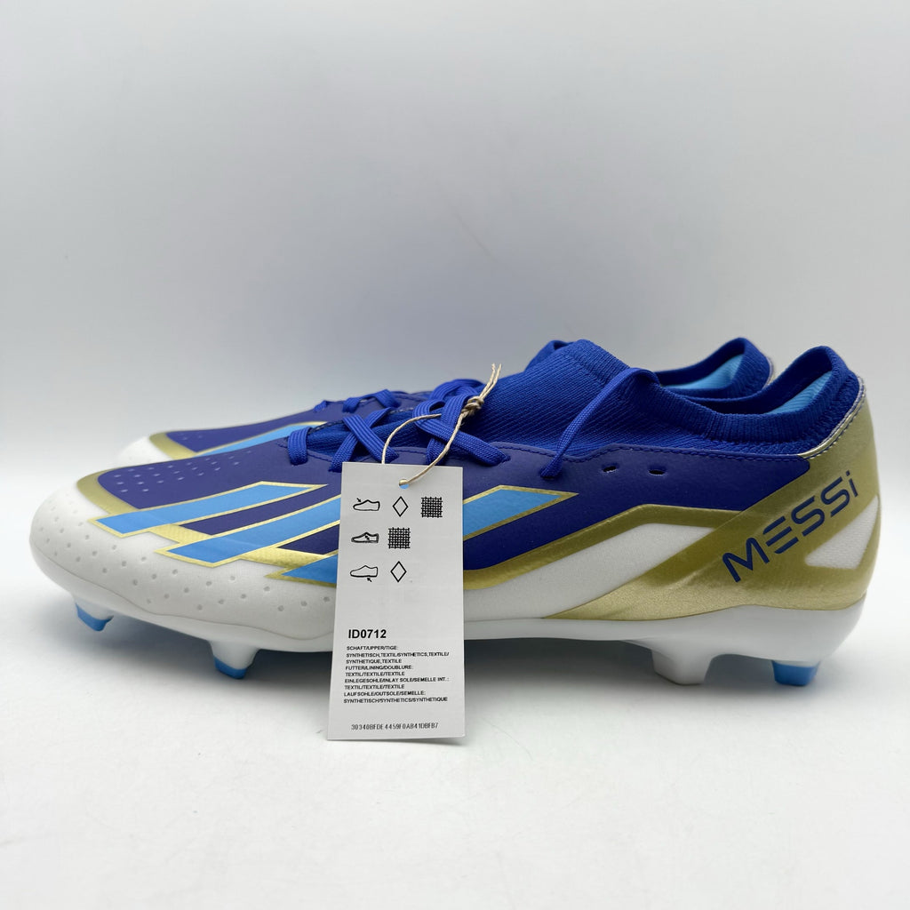 Adidas Men X Crazyfast League FG Messi Soccer Cleats US 11 Blue Gold NWOB