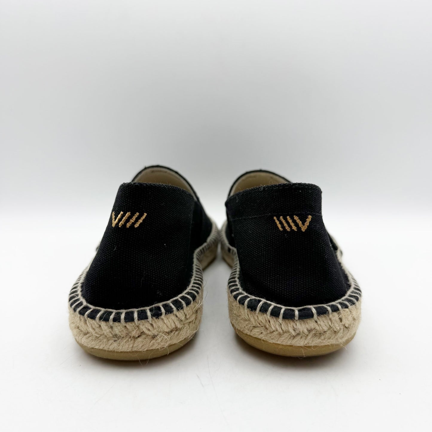 VISCATA Mens Sitges Espadrille Flats EU 42 US 9 Black Slip On NIB