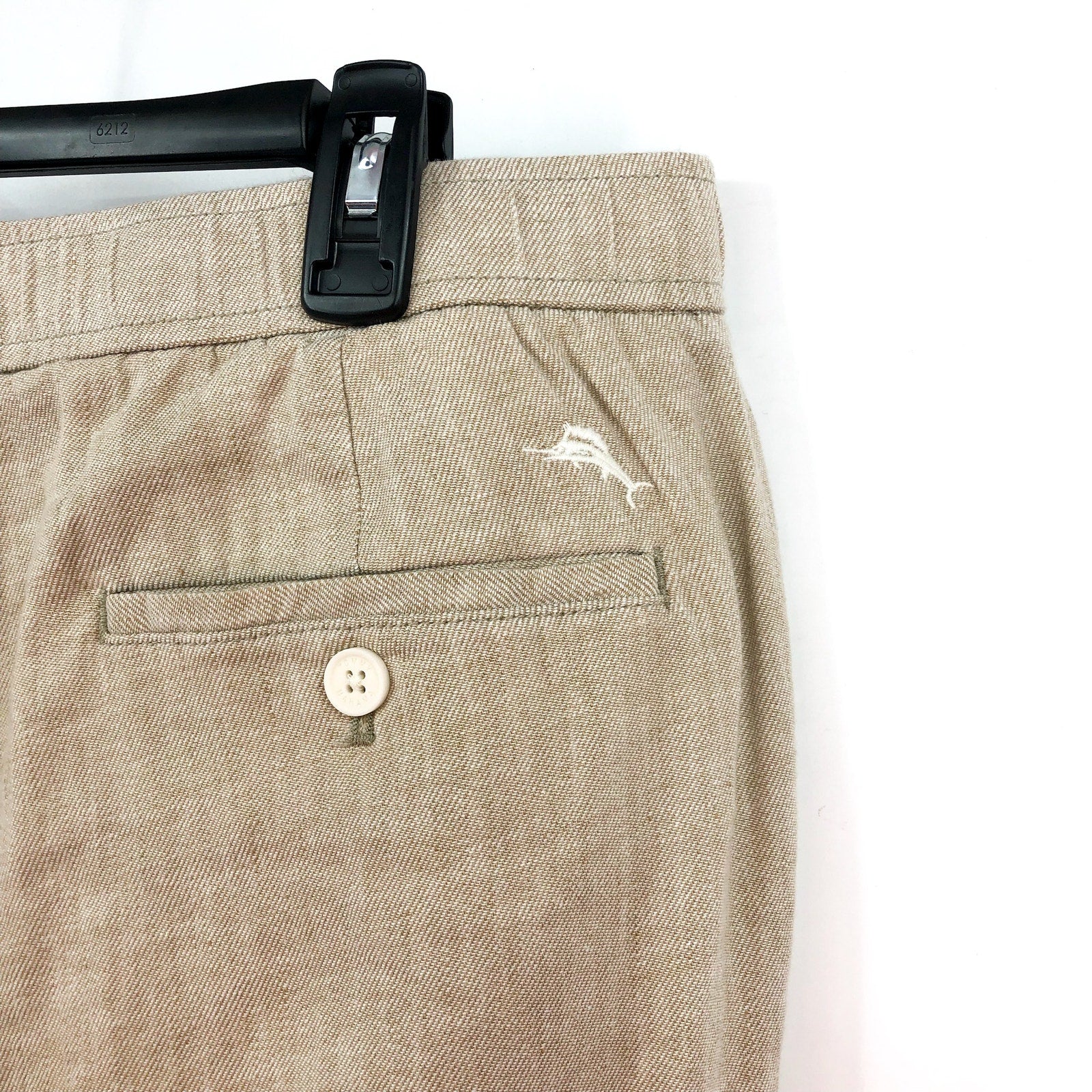 TOMMY BAHAMA Men's Beach Coast Linen Pants XL Stone Khaki 32" Inseam NWT