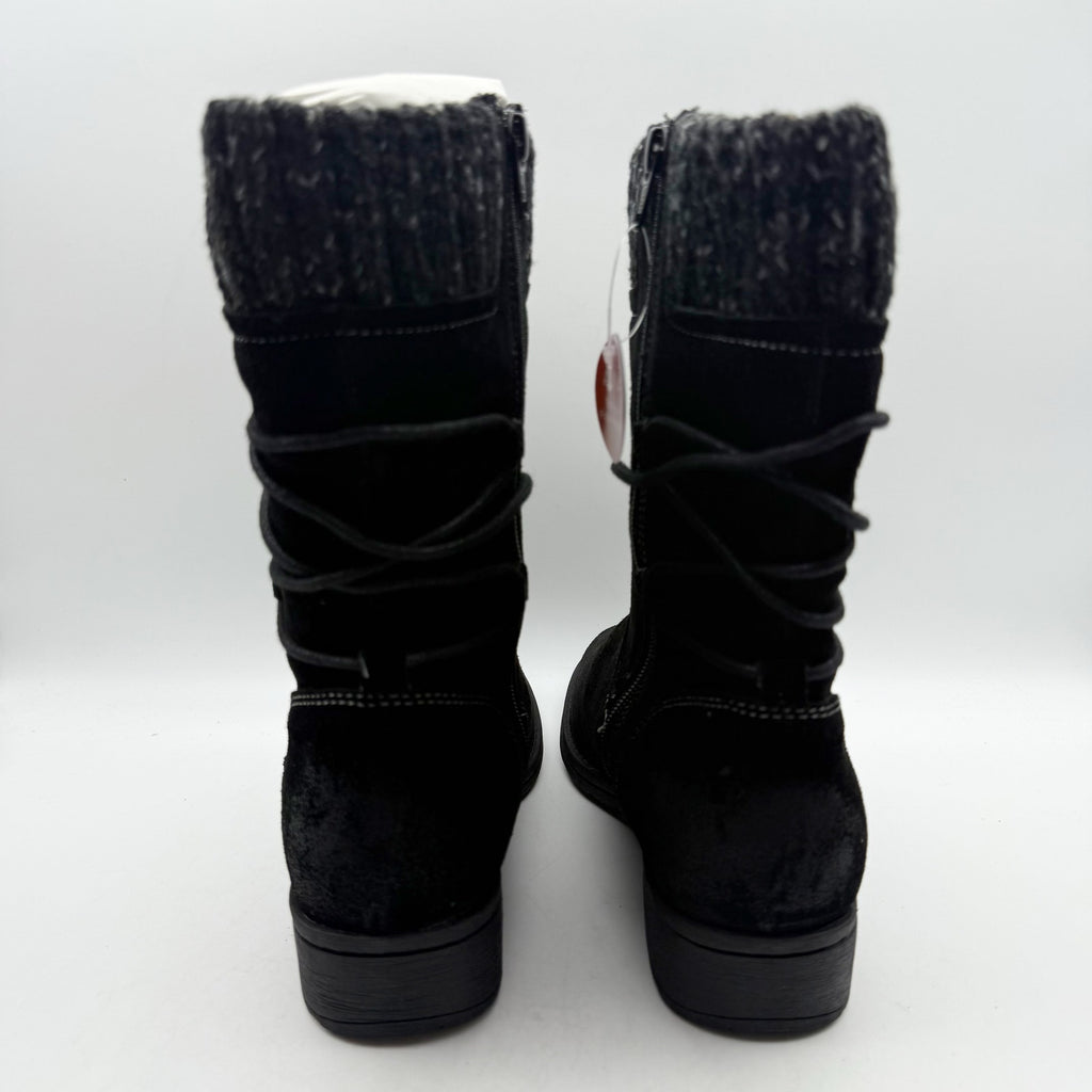 Comfortiva Womens Salem Casual Boots US 7 WIDE EU 38 Black Suede Waterproof NIB