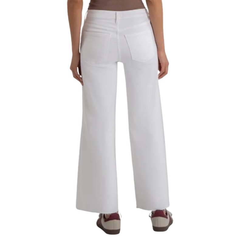 KUT FROM THE KLOTH Meg Wide Leg Jeans Size 4 Optic White High-Rise Fab AB NWT