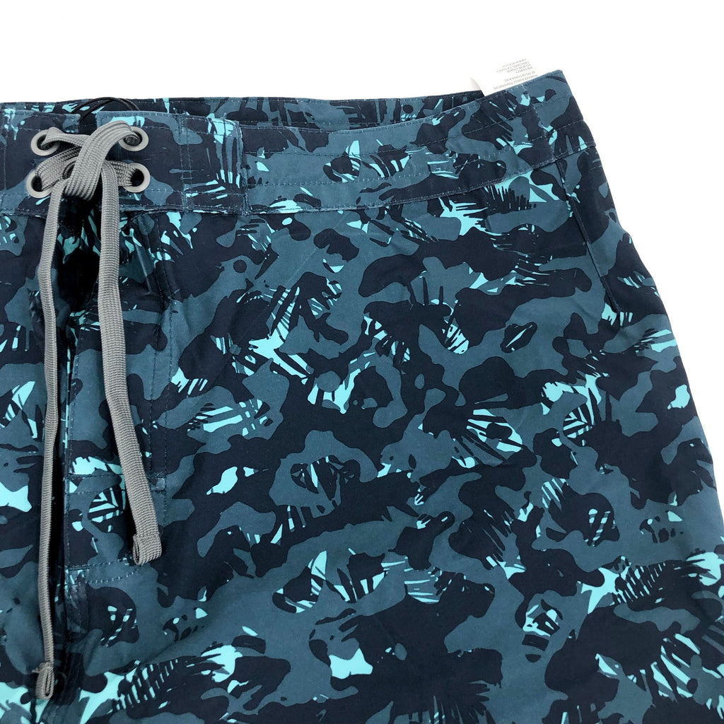 PRANA Mens Fenton Board Shorts Size 32 Medium Bluefin Camo 9" Inseam UPF 50+ NWT