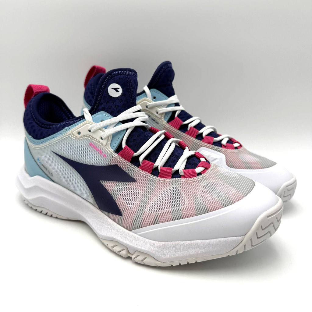 Diadora Womens Speed Blushield Fly 4+ AG Athletic Shoes US 9.5 White Tennis NWT