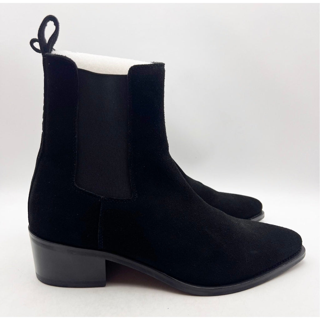 Saint Morta Men's Nomad Pointy Toe Chelsea Boots Size 9 EU 43 Black Suede NIB