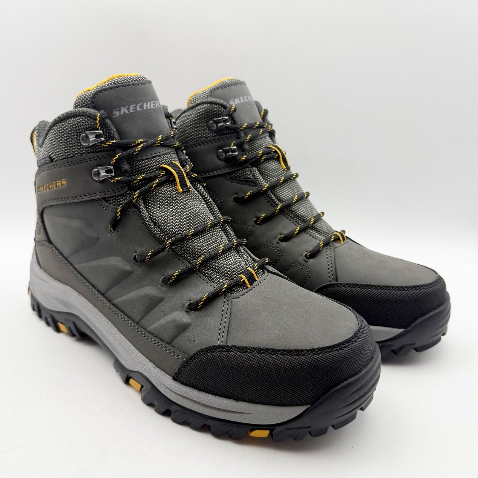 Skechers Mens Relment Daggett Hiking Boots US 9 Grey Water Repellent NIB