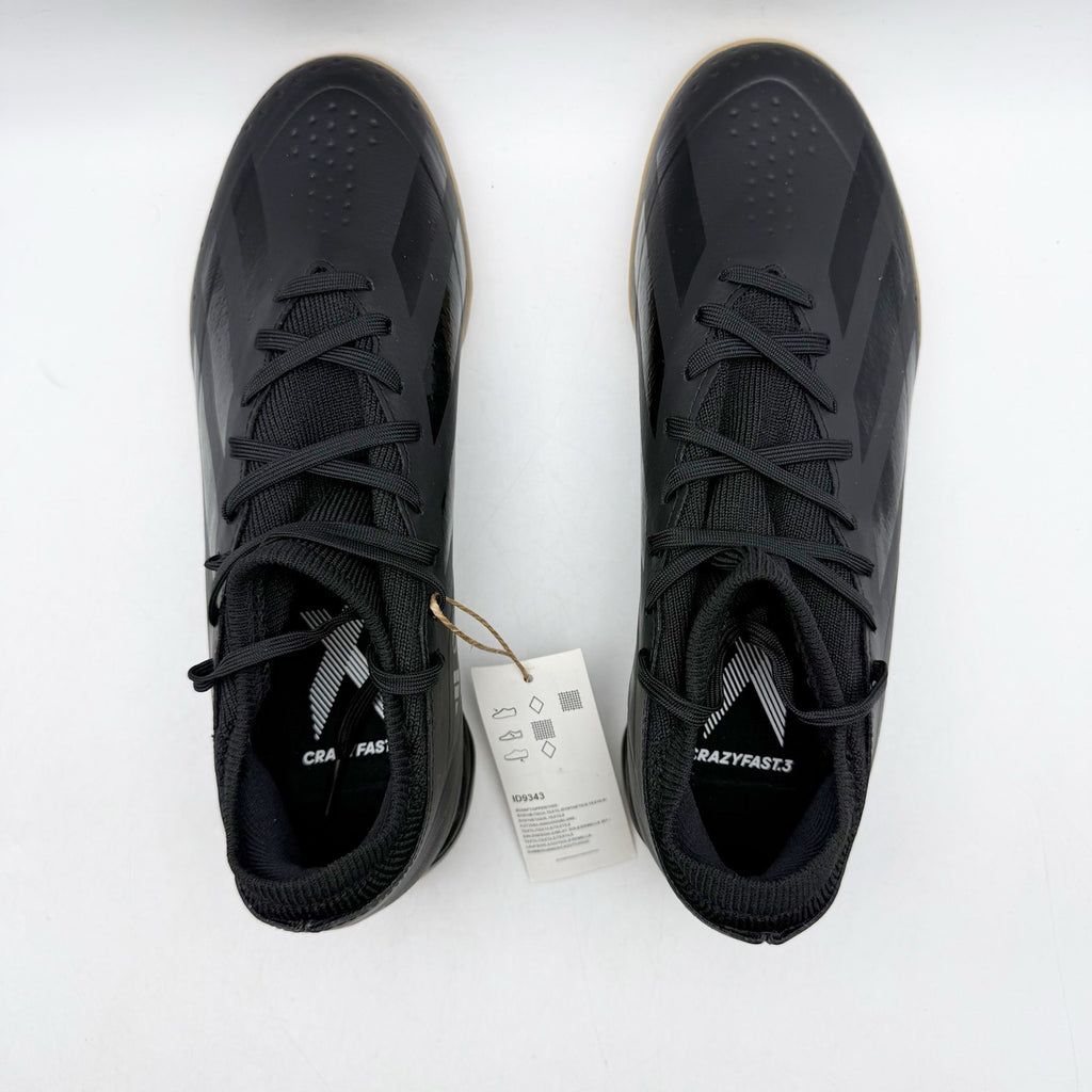 Adidas X CRAZYFAST.3 Indoor Soccer Shoes Mens 7.5 Womens 8.5 Black NWOB