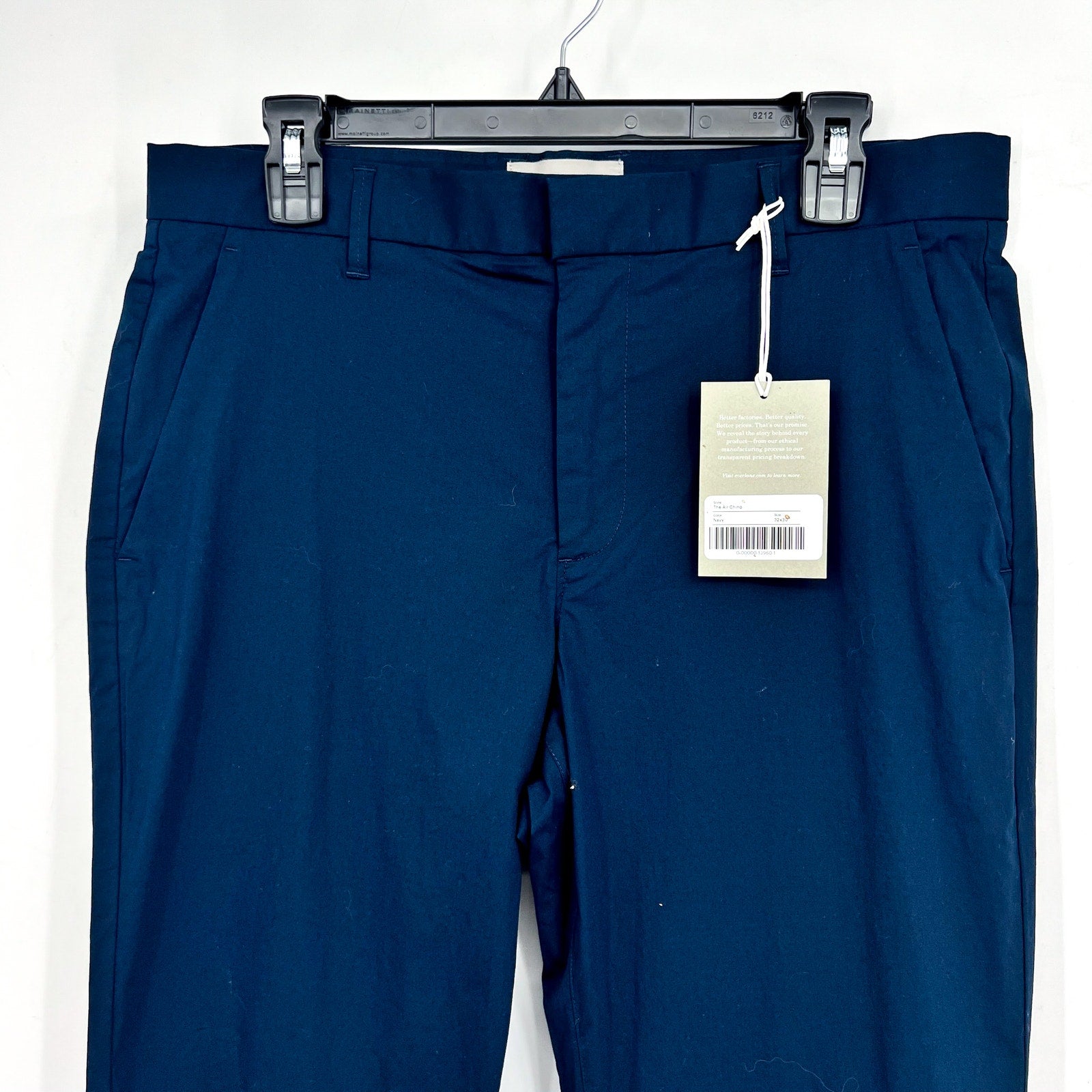 EVERLANE Mens The Air Chino Pants 31x30 Navy Blue Cotton Poplin Slim Fit NWT