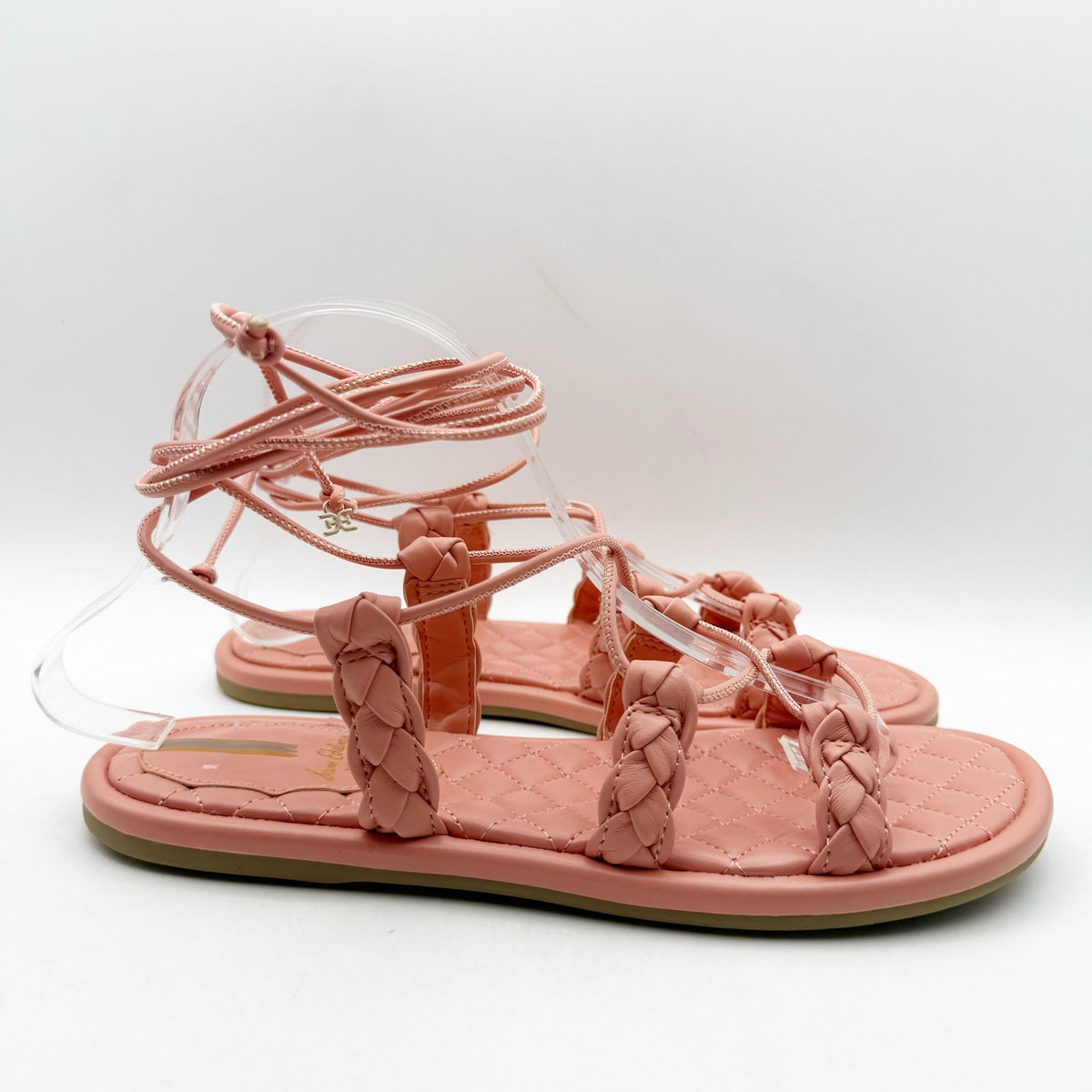Sam Edelman Womens Zariah Sandals Size 8.5 M EU 38.5 Pink Strappy Lace Up NIB