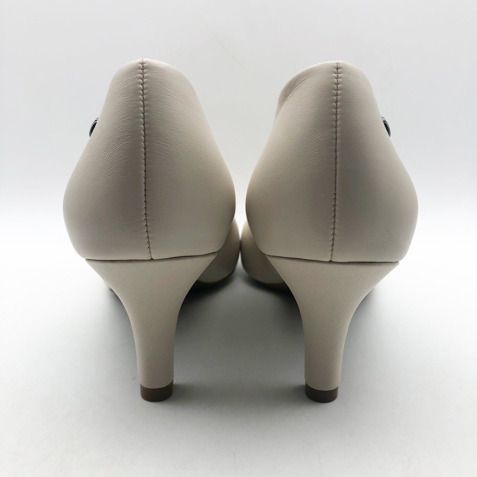 LifeStride Womens Parigi Pumps US 11 WIDE EU 42 Cream Almond Milk Heels NIB