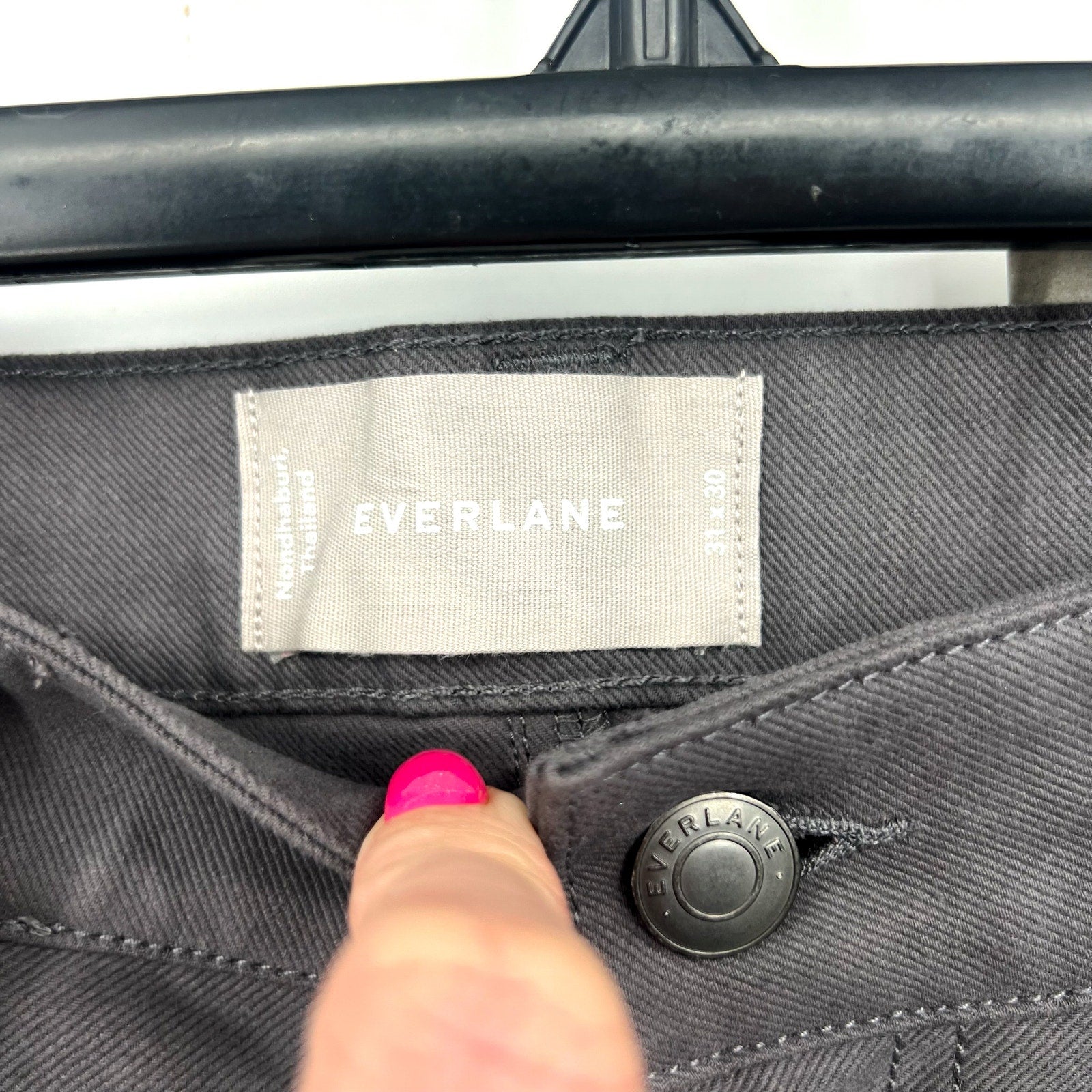 EVERLANE Men's Stretch Twill 5-Pocket Pants 31x30 Graphite Gray Slim Chinos NWT