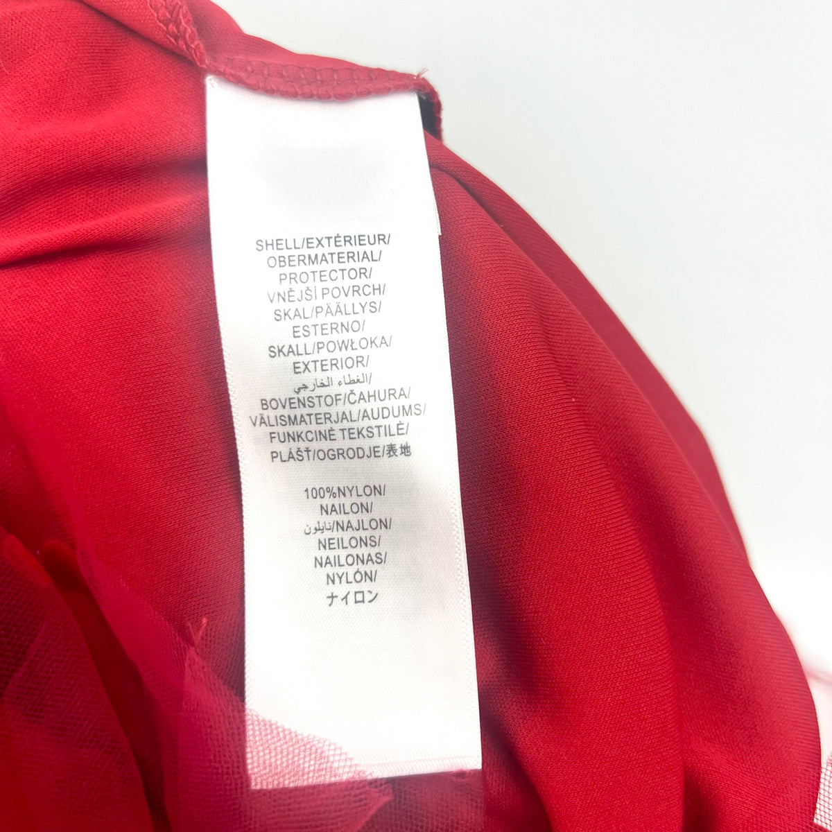 ADRIANNA PAPELL Women's Dot Tulle Ruffle Dress Size 14 Red Sleeveless NWT
