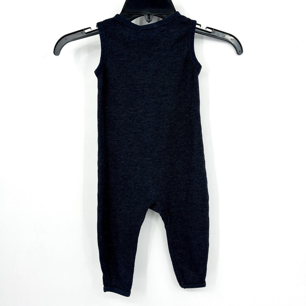 BAREFOOT DREAMS Cozychic Malibu Baby Waffle One Piece Set 12-18 Months Blue NWT